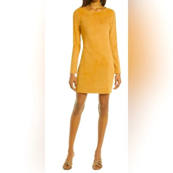 BB Dakota By Steve Madden Faux Suede Long Sleeve Mini Dress Size Small